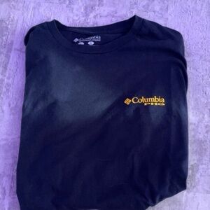 Columbia Black Tee with Yellow Emblem
